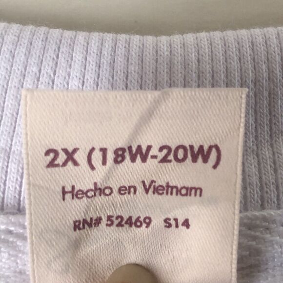 Secret Treasures Short Sleeve Cropped Sweatshirt T-Shirt Womens 2X Palm Trees - Picture 5 of 13